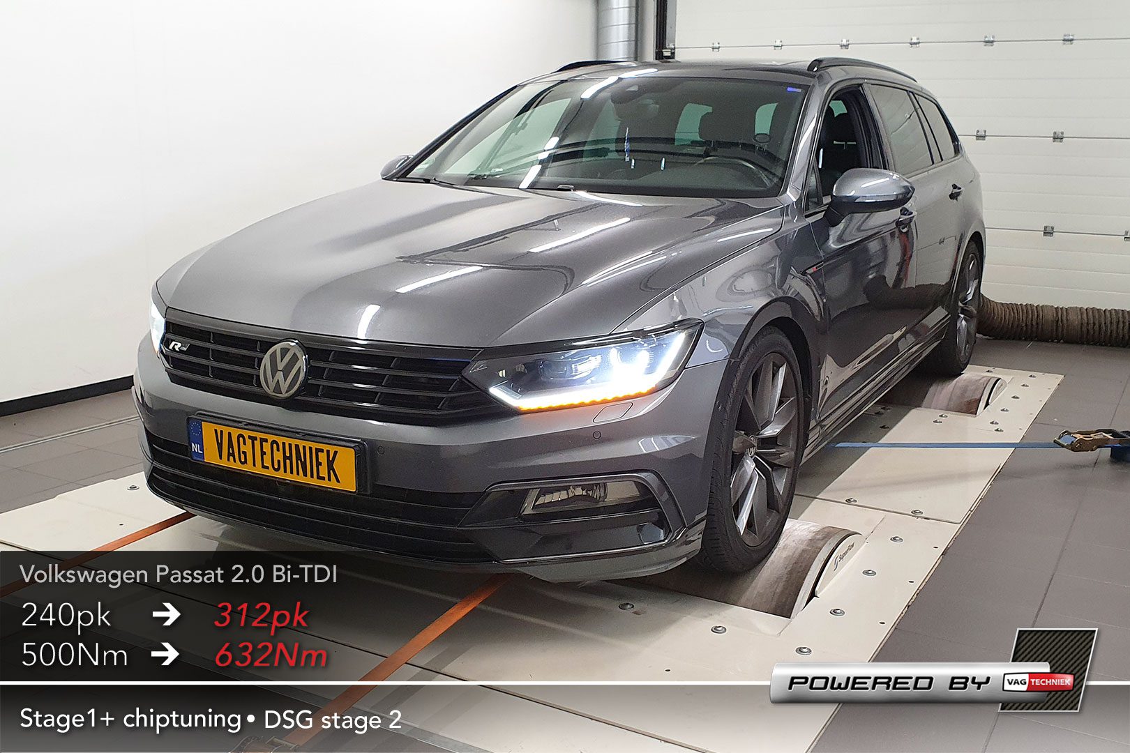 Volkswagen Passat B8 2.0 TDI BiTurbo CR 240pk Chiptuning